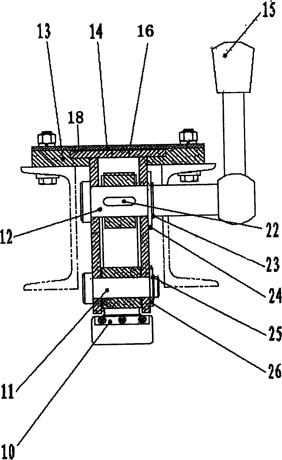 Rail clamping device structure