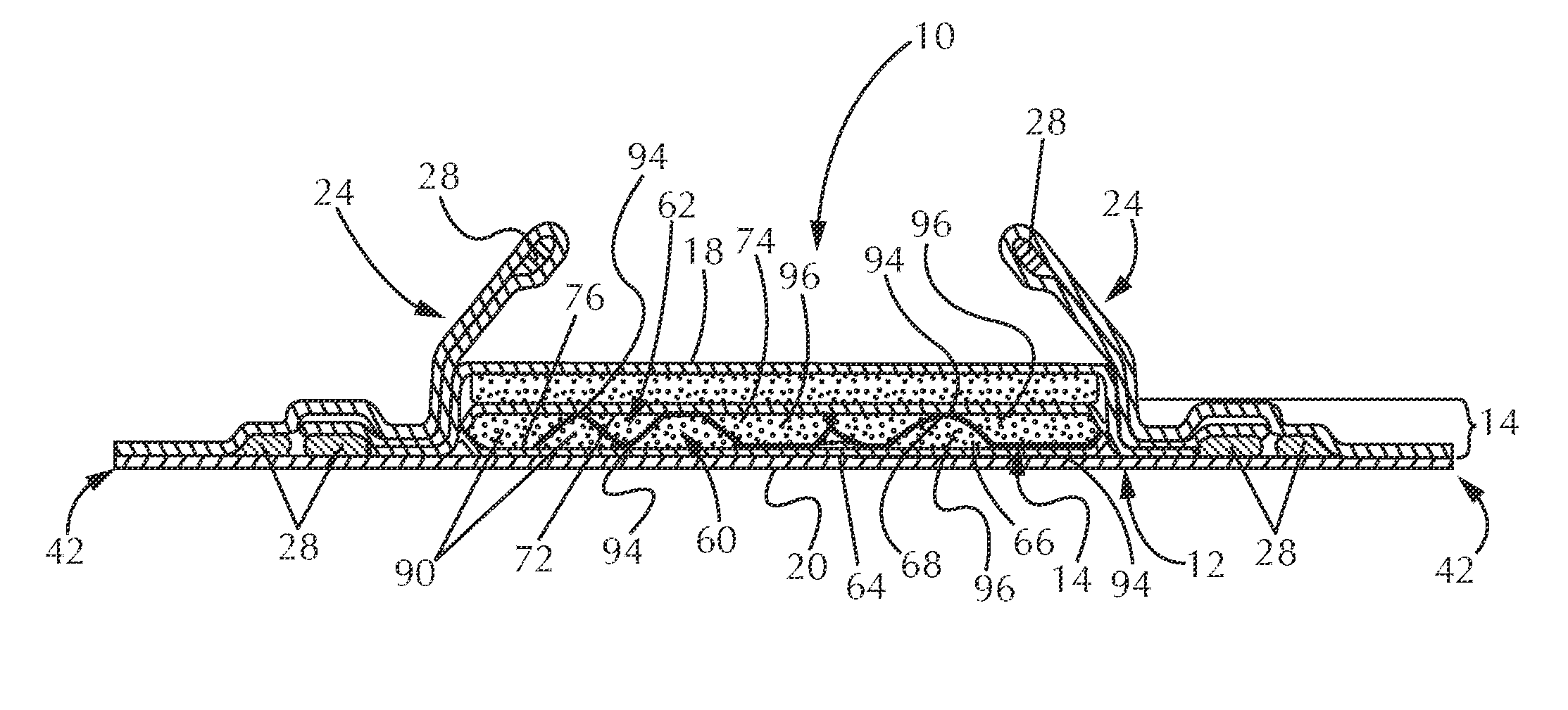 Diaper Structure With Enhanced Tactile Softness Attributes