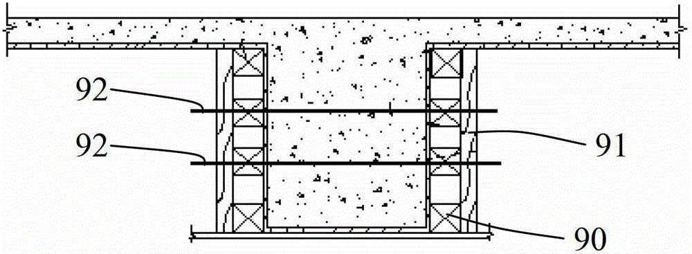 Construction method for prefabricating mortar filled polyvinyl chloride (PVC) tube as inner support for beam side dies