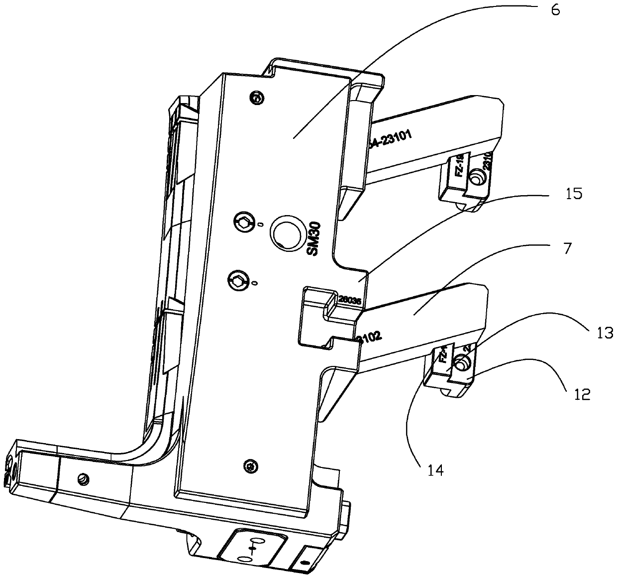 Vehicle filter outer shell core pulling mechanism