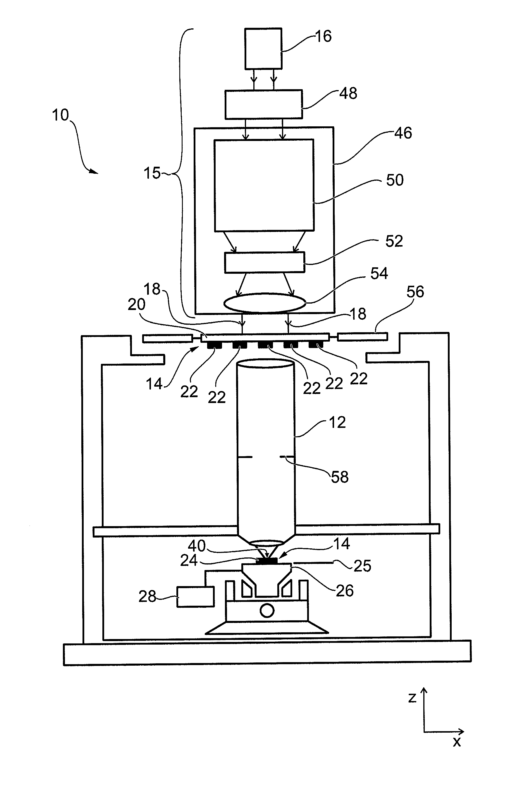 Method and apparatus for measuring scattered light on an optical system