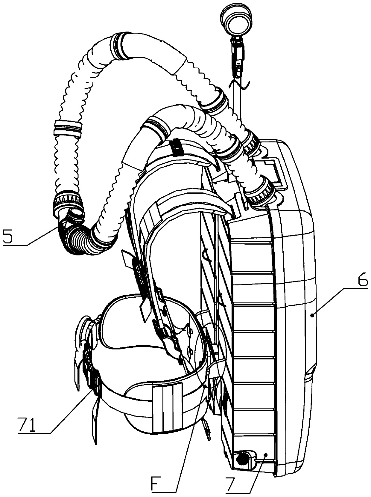 Oxygen respirator with novel ventilation structure