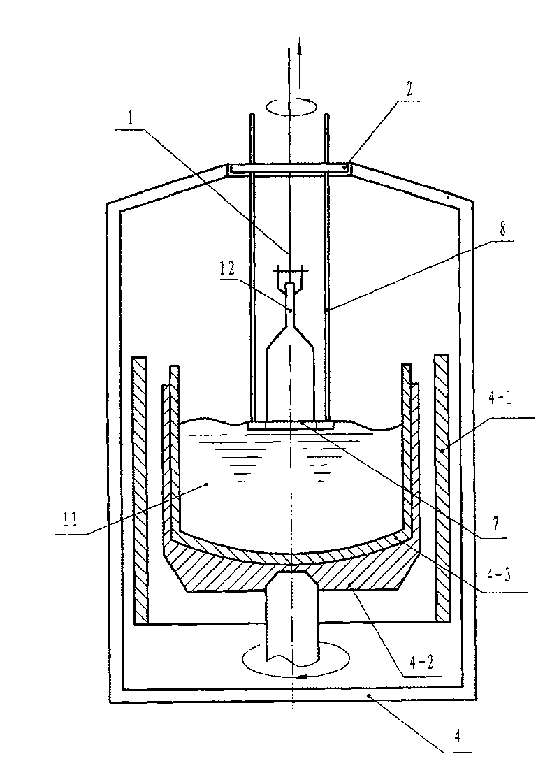 Production method and control device for developing single crystal bar in square column body