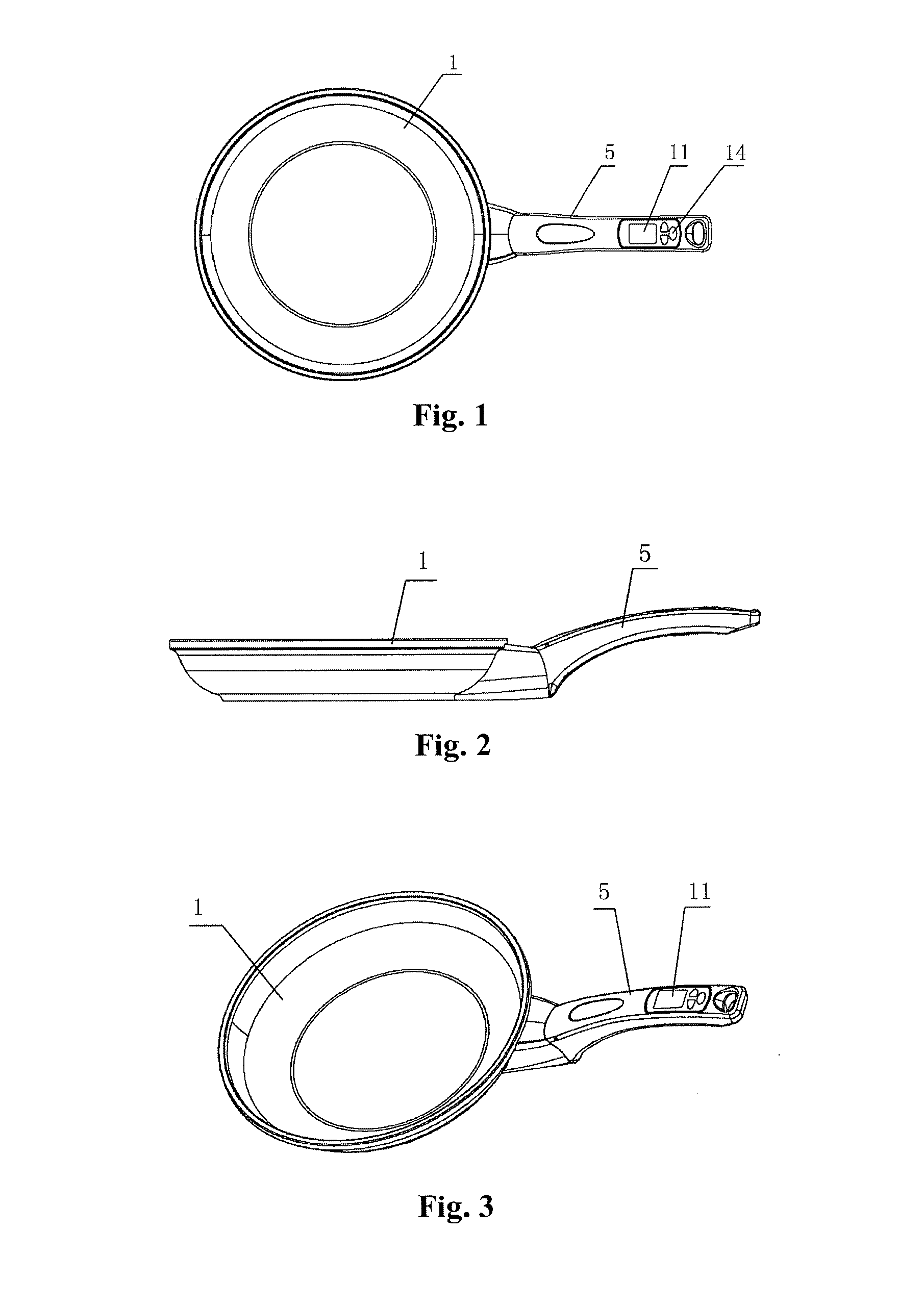 Electricity generating based on the difference in temperature electronic pan with a semiconductor refrigeration slice