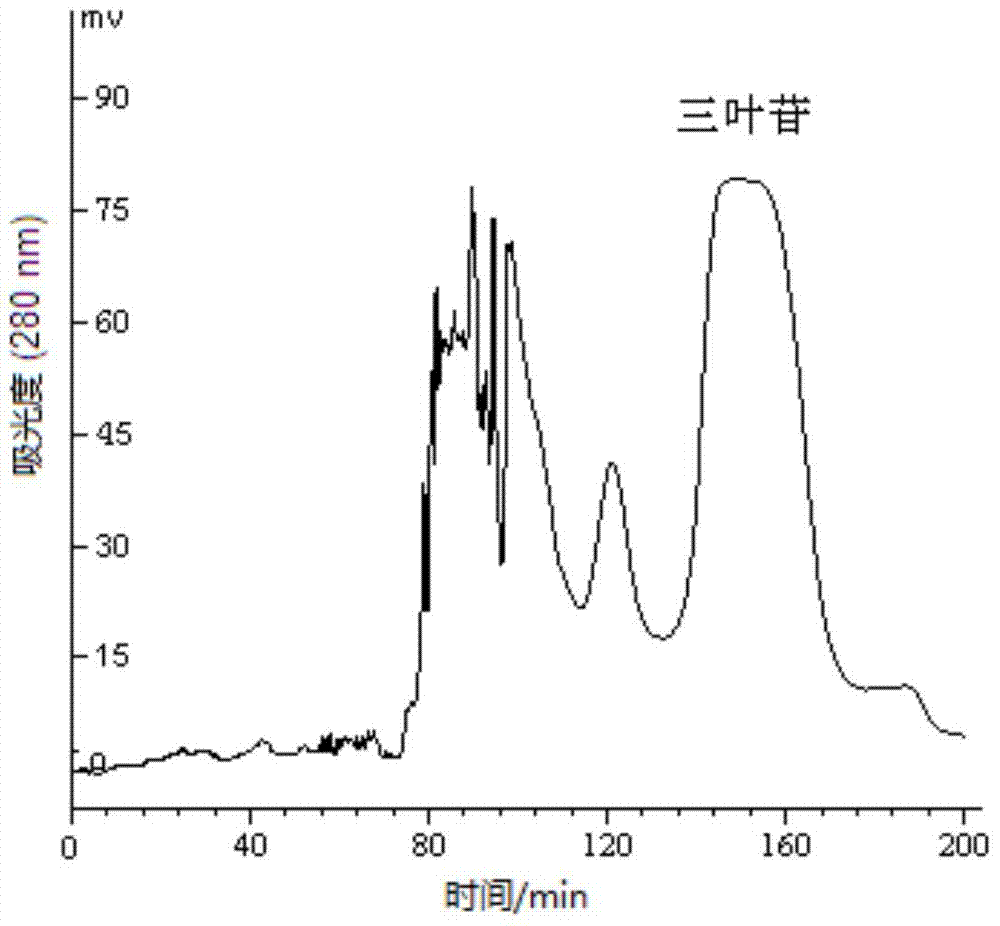 A method for isolating a large amount of natural sweetener trilobatin