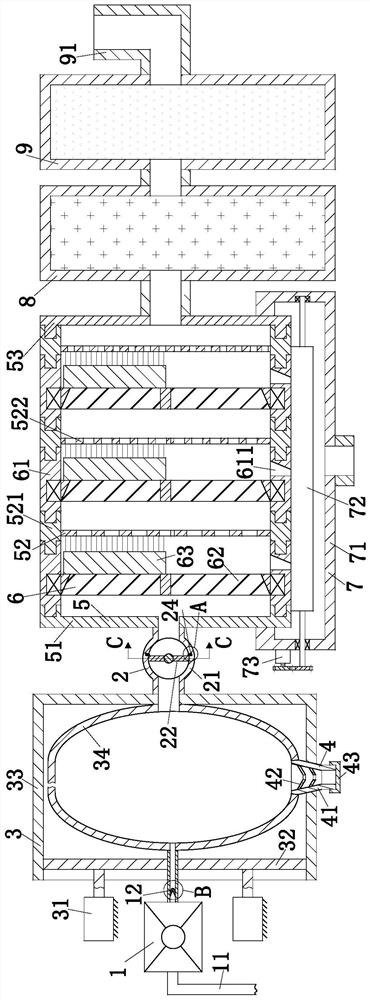 A kind of vocs industrial waste gas treatment method