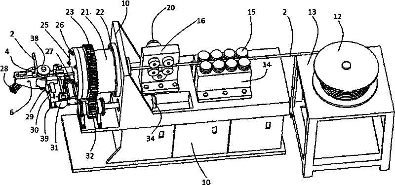 Rotary machine head type wire bending equipment