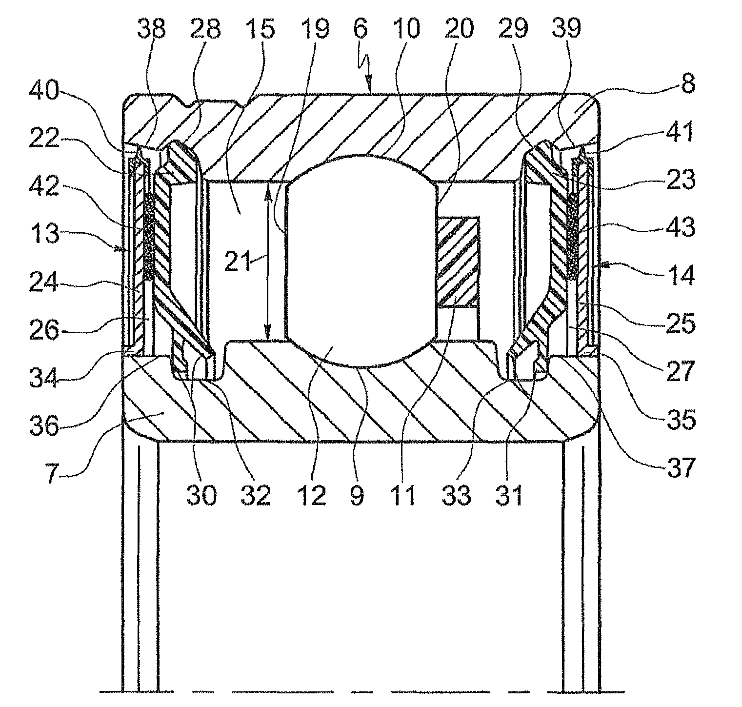 Tensioning or deflector pulley in particular for the belt drive on an internal combustion engine