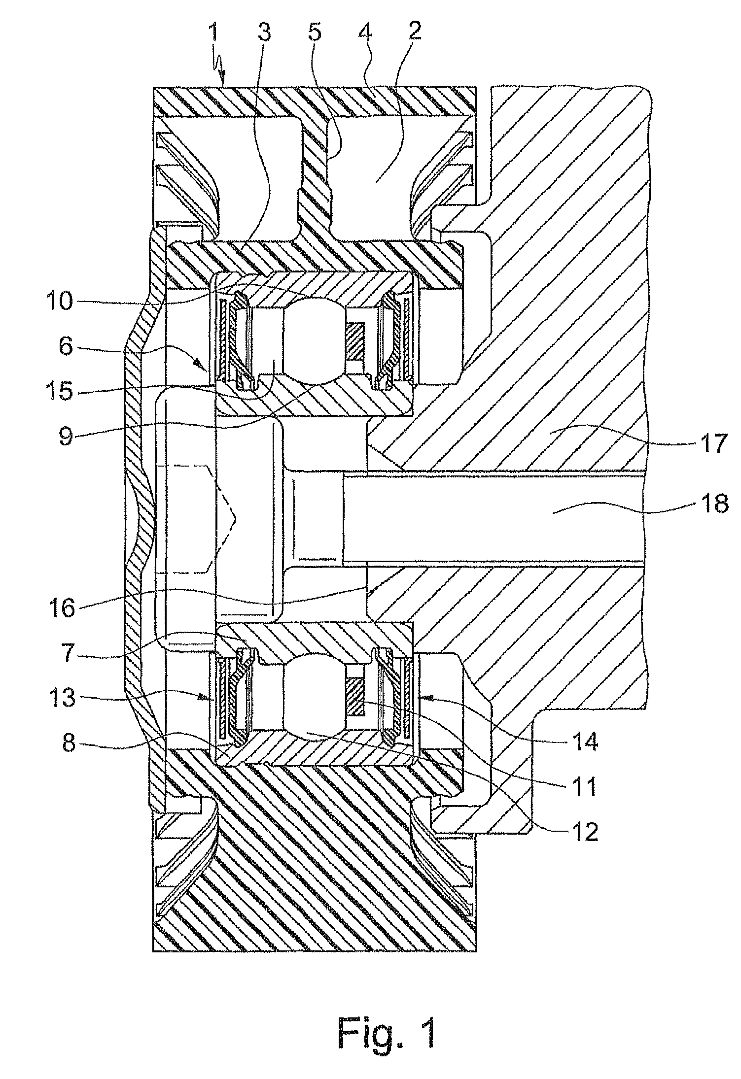 Tensioning or deflector pulley in particular for the belt drive on an internal combustion engine