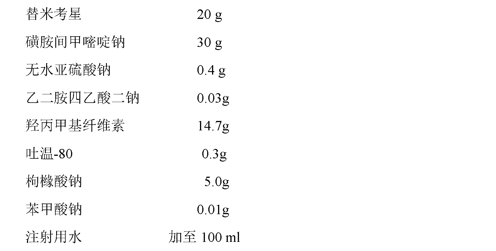 Injectable composition containing tilmicosin and sulfonamides, and preparation process