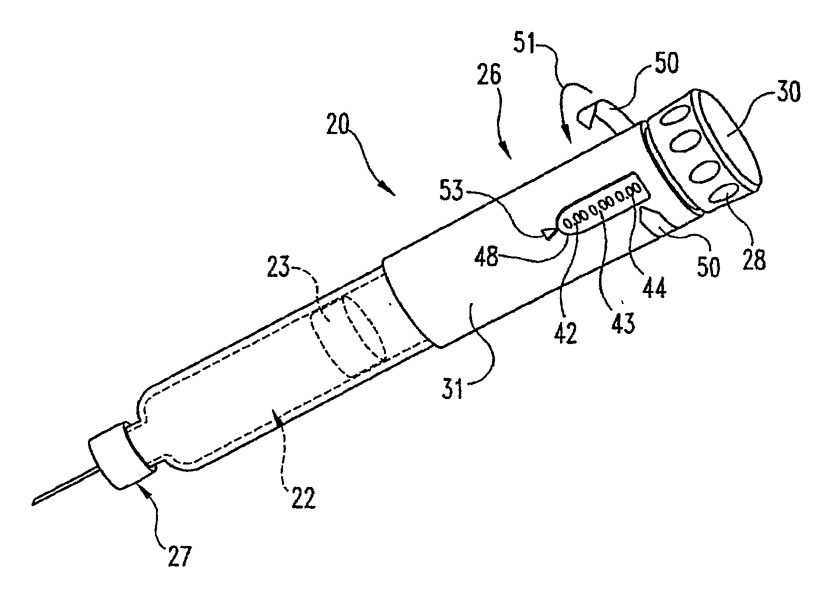 Dose Indicating Assembly of a Pharmaceutical Injection Device