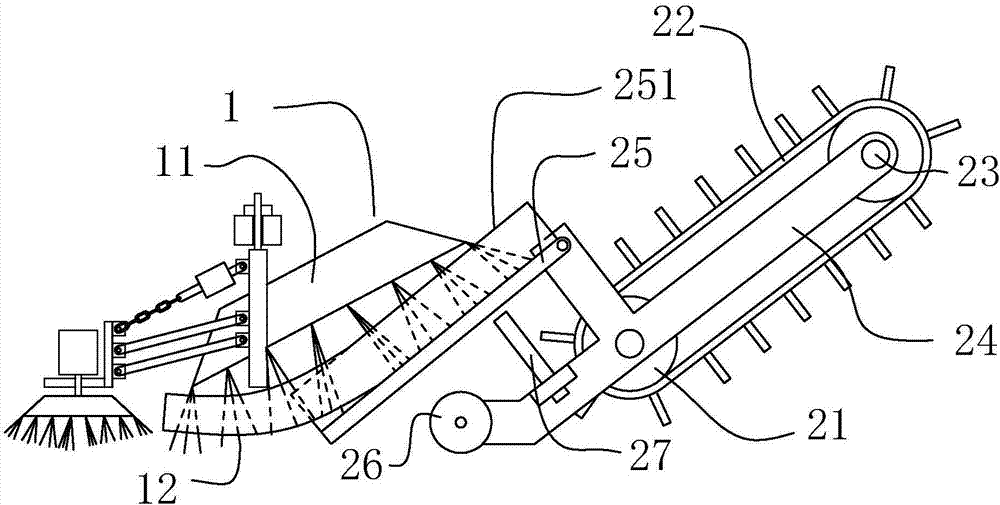 Street sweeper with conveyor belt