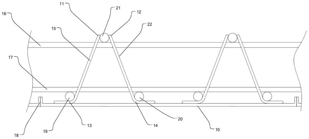 Steel bar truss floor support plate and system