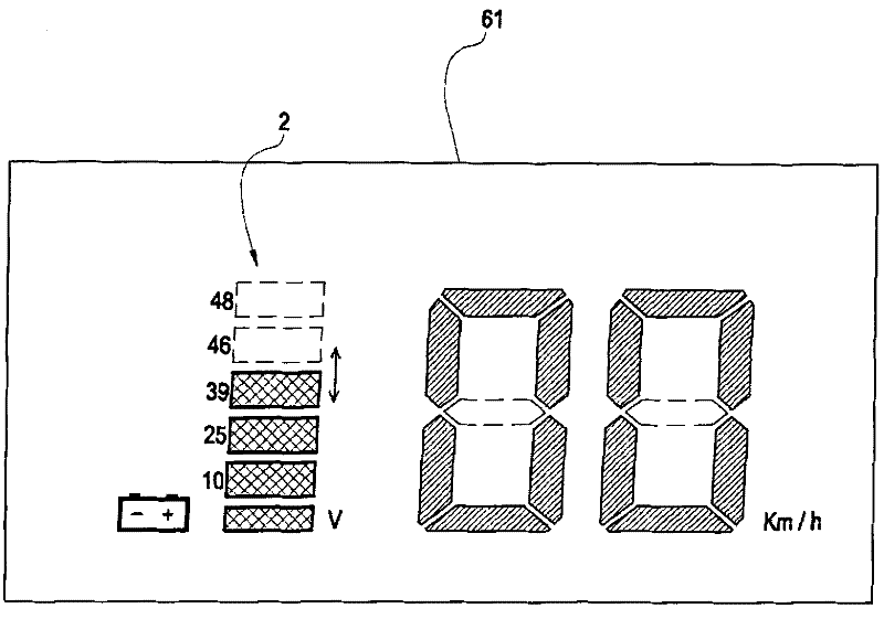 Residual power display system and residual power display method for electric vehicle