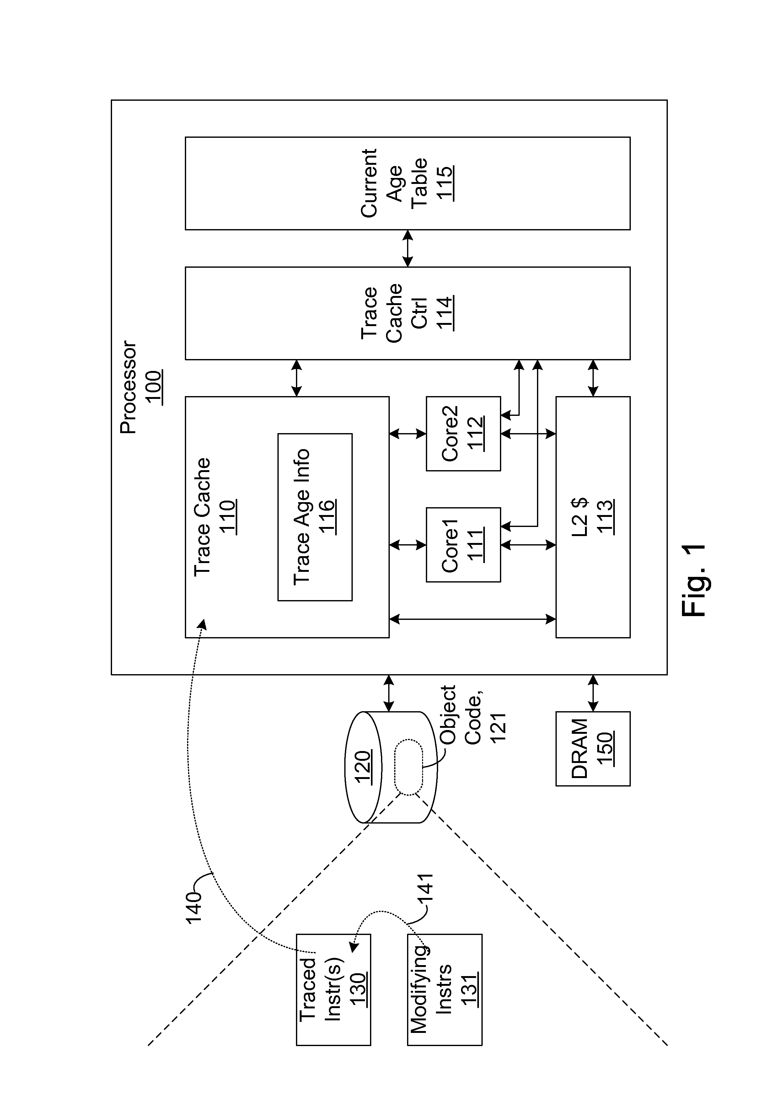 Trace cache for efficient self-modifying code processing