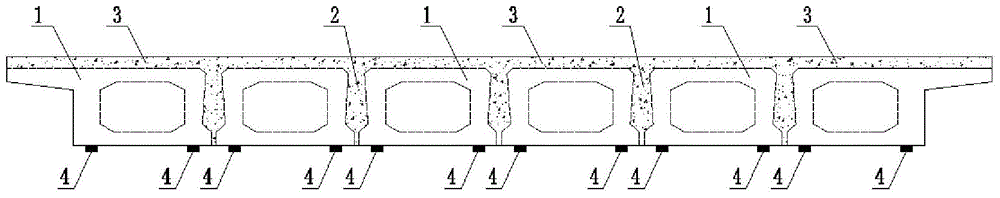 Simply supported hollow plate girder bending resistance reinforcement method