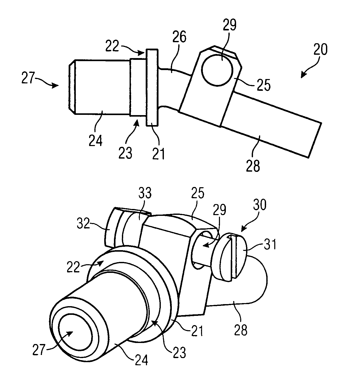 Connection piece for hearing device support hook