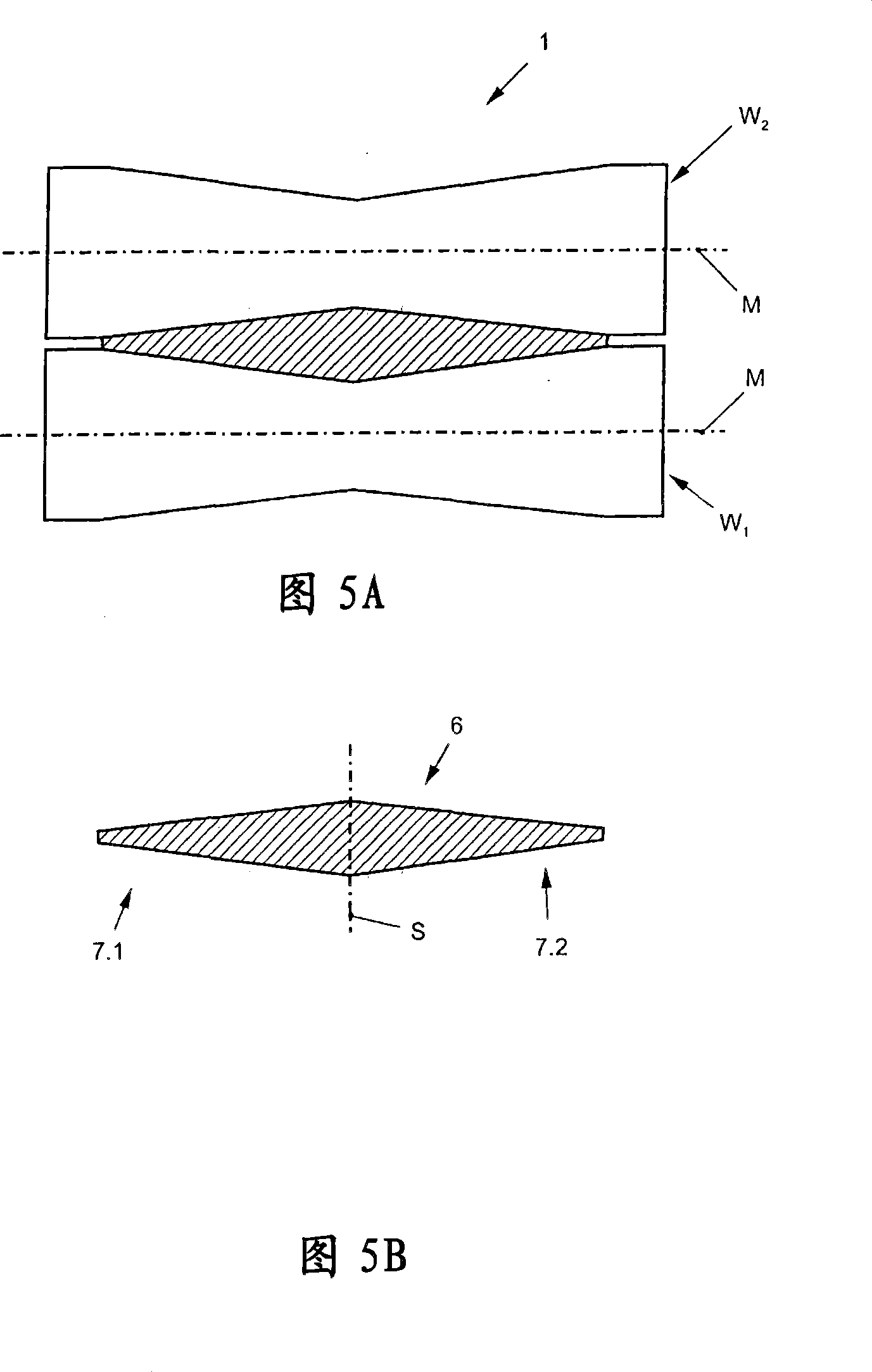 Method and device for the production of plates of thermoplastically extruded synthetic materials