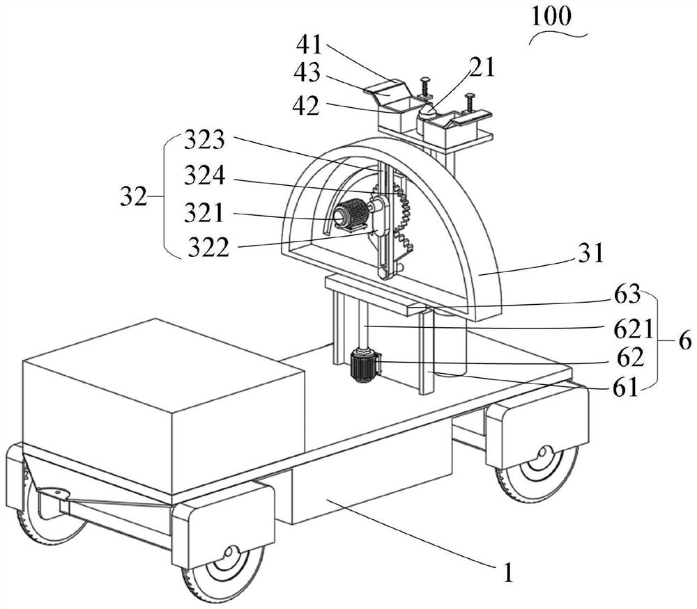 Rapid guniting protection device for urban traffic tunnel engineering and a use method