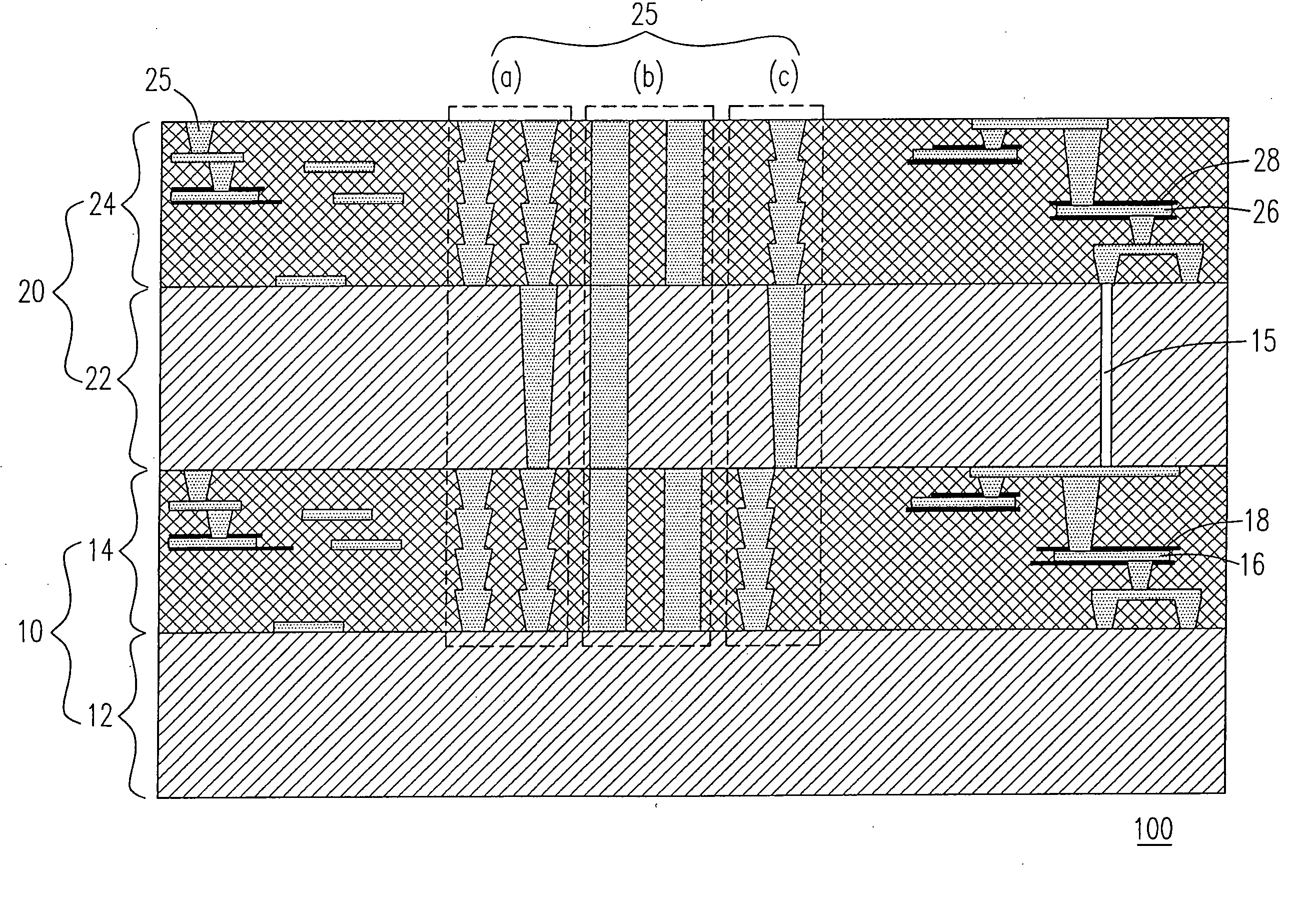 Wafer-to-wafer stack with supporting pedestal