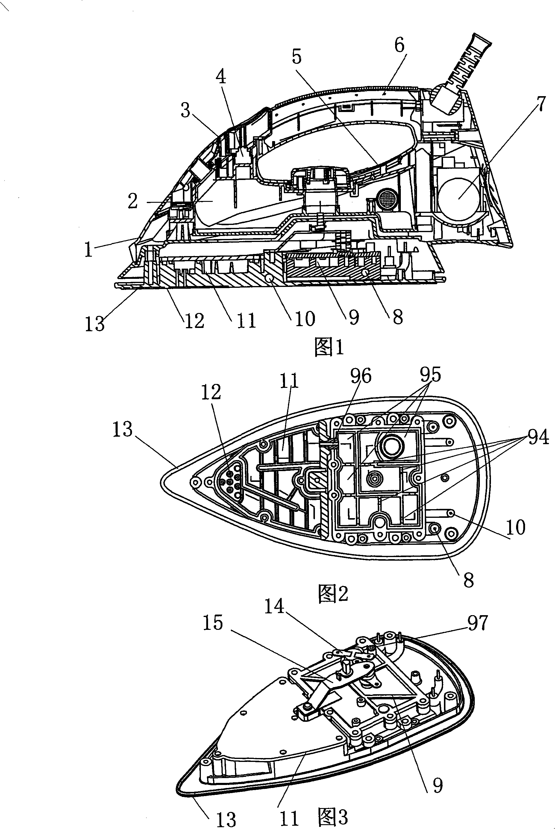 Secondary vaporizing integral electric steam iron