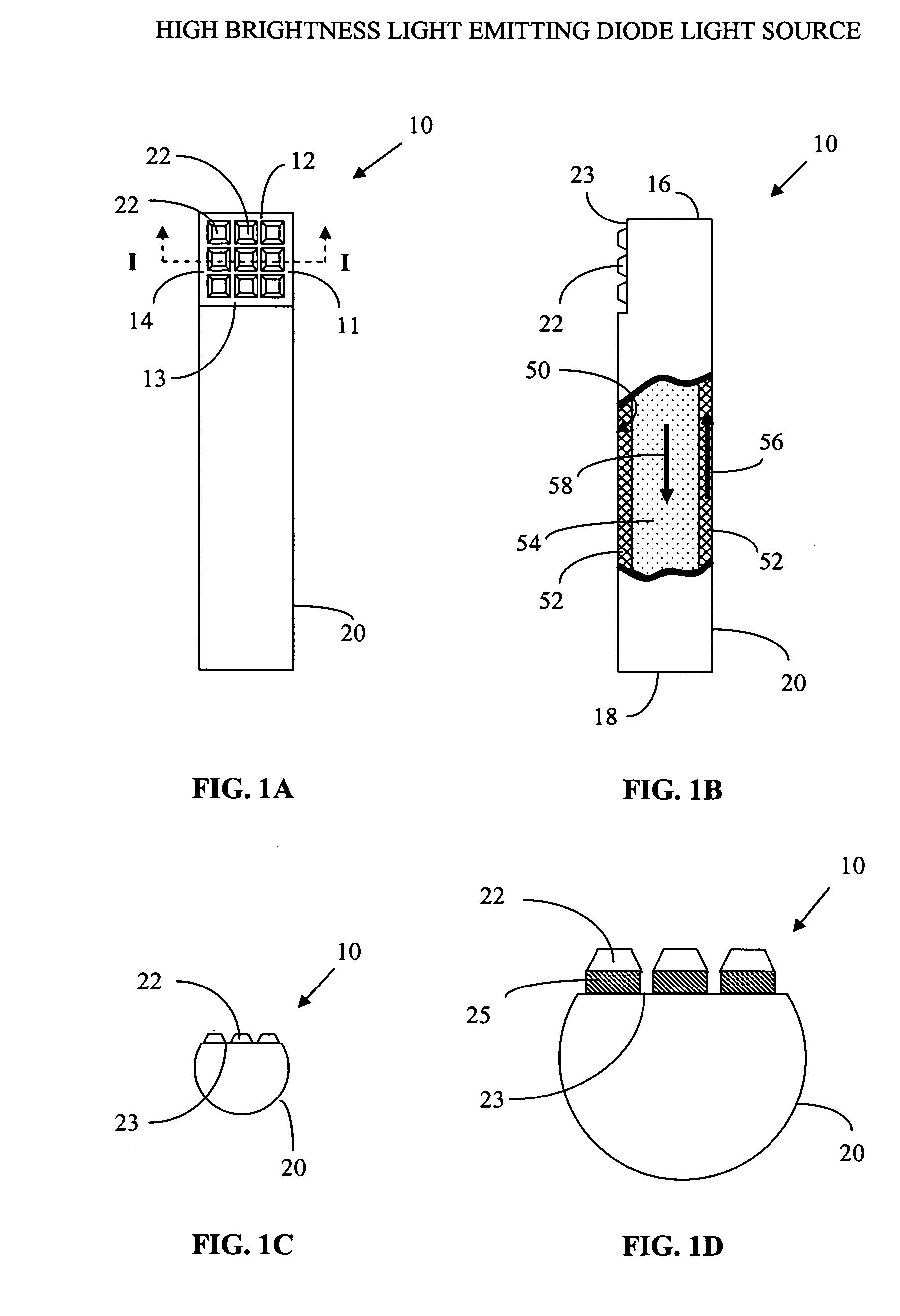 Light emitting diode light source with heat transfer means