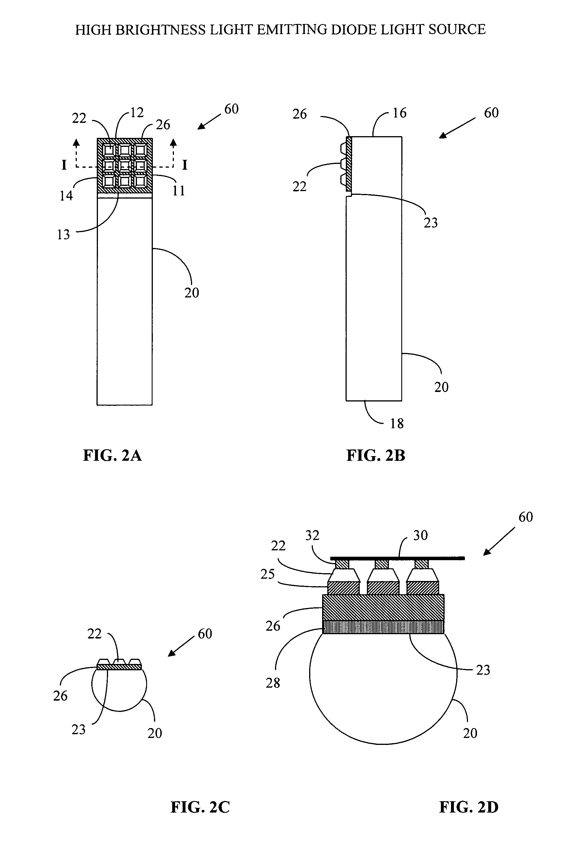 Light emitting diode light source with heat transfer means