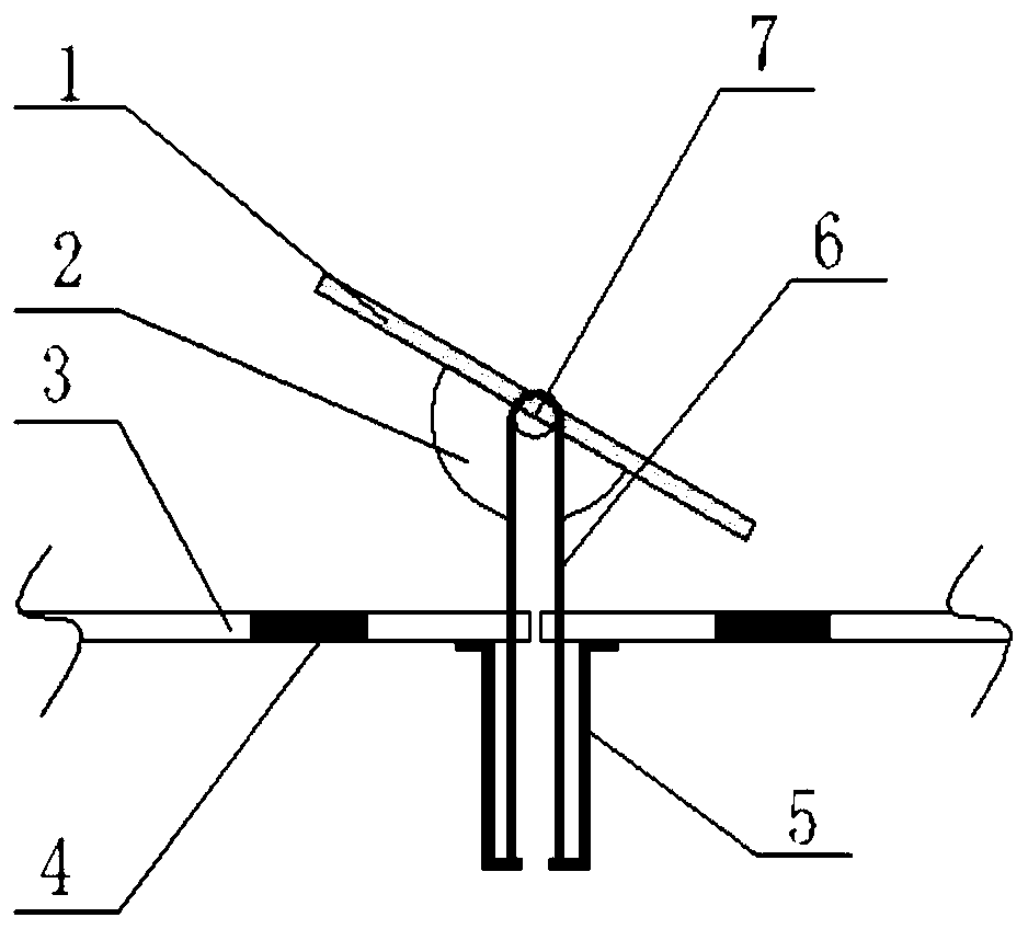 Track for row-crossing cleaning of flat single-axis tracking system, cleaning system and method