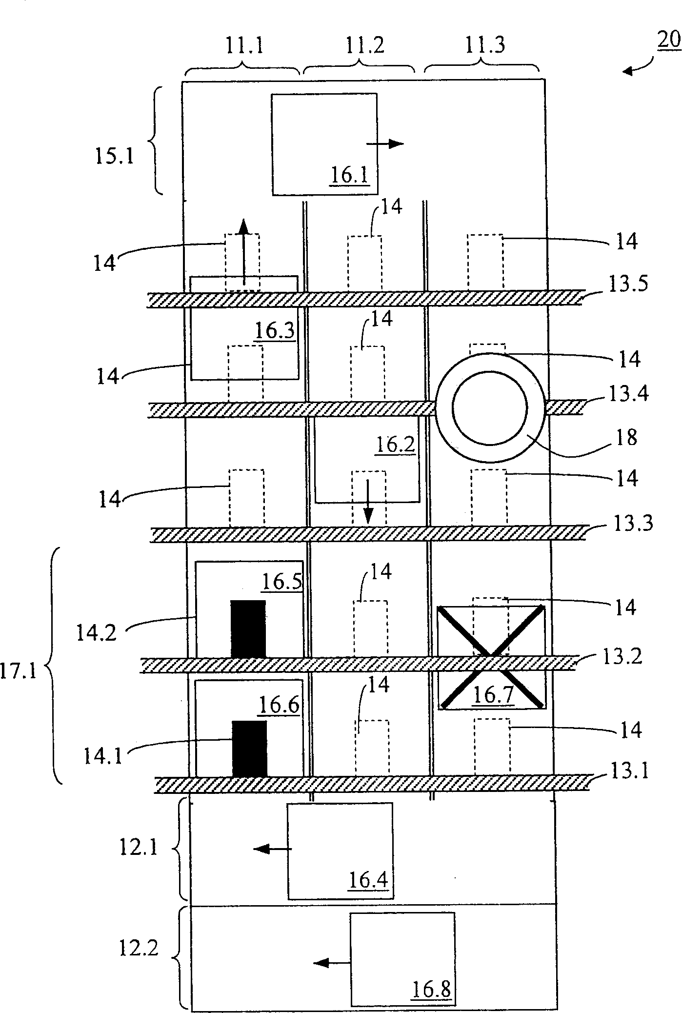 Elevator installation with individually movable elevator cars and method for operating such an elevator installation