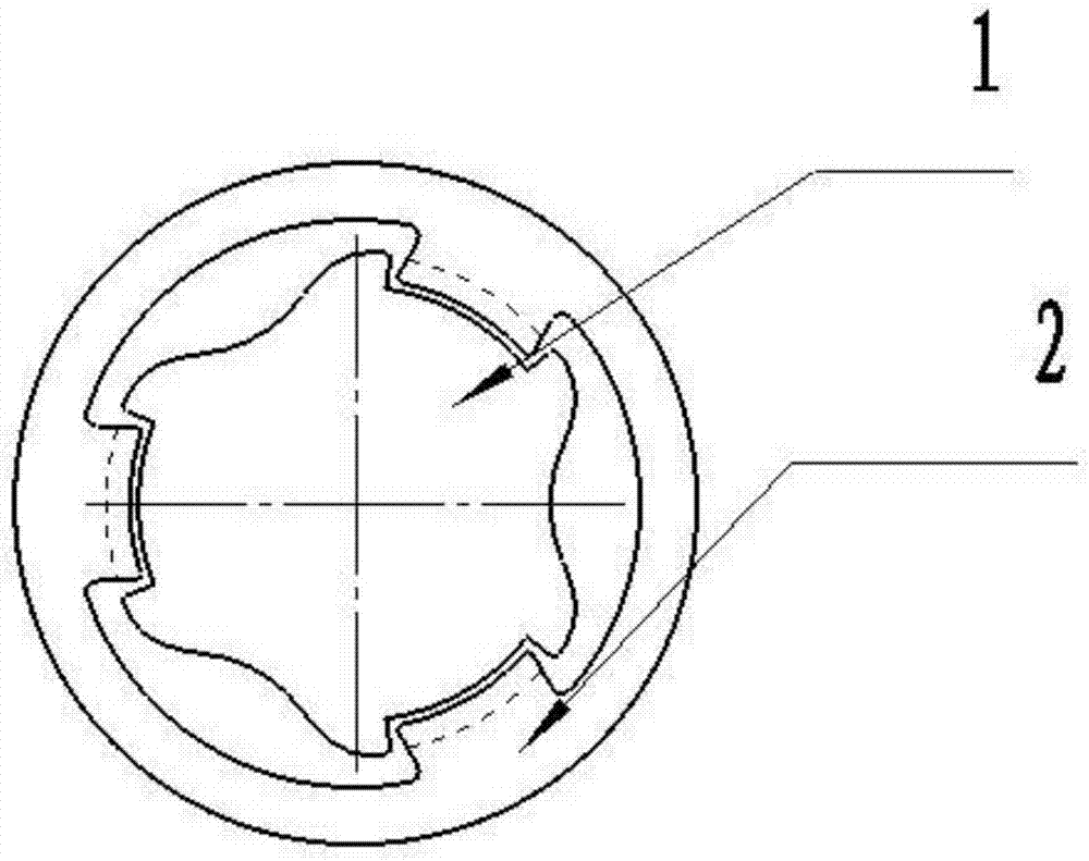 Warm forging die guide structure with upward ramming function