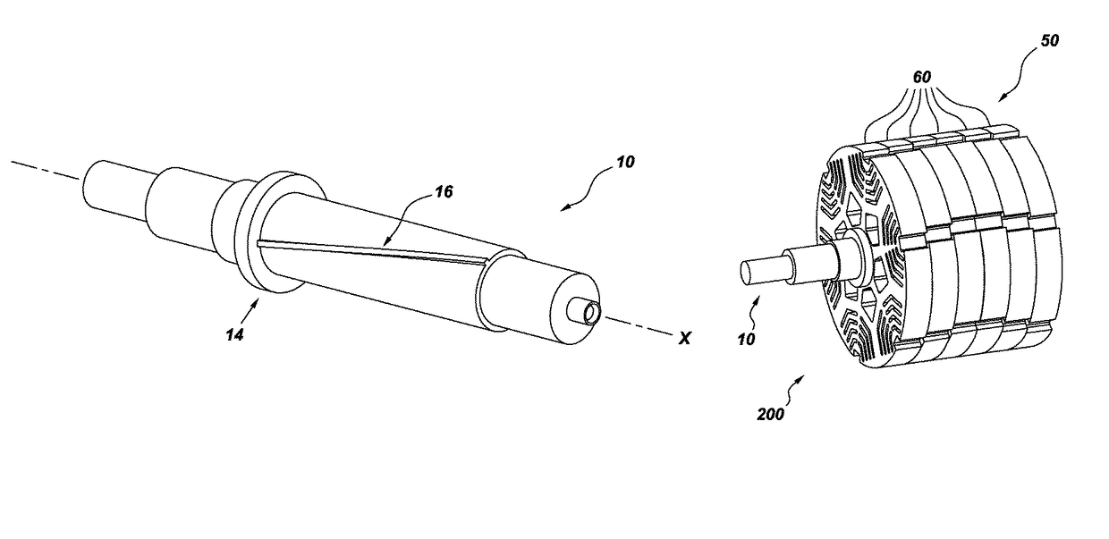 Electric machine having reduced torque oscillations and axial thrust