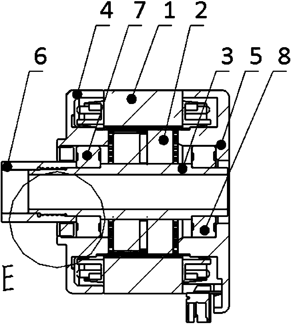 Stepping linear motor with hollow shaft