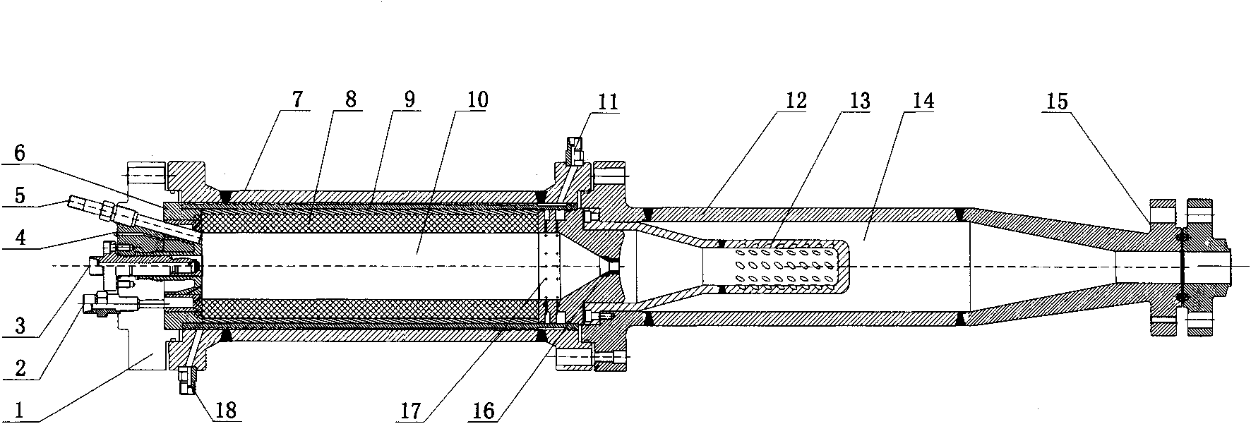 Water injection type high-pressure combustor