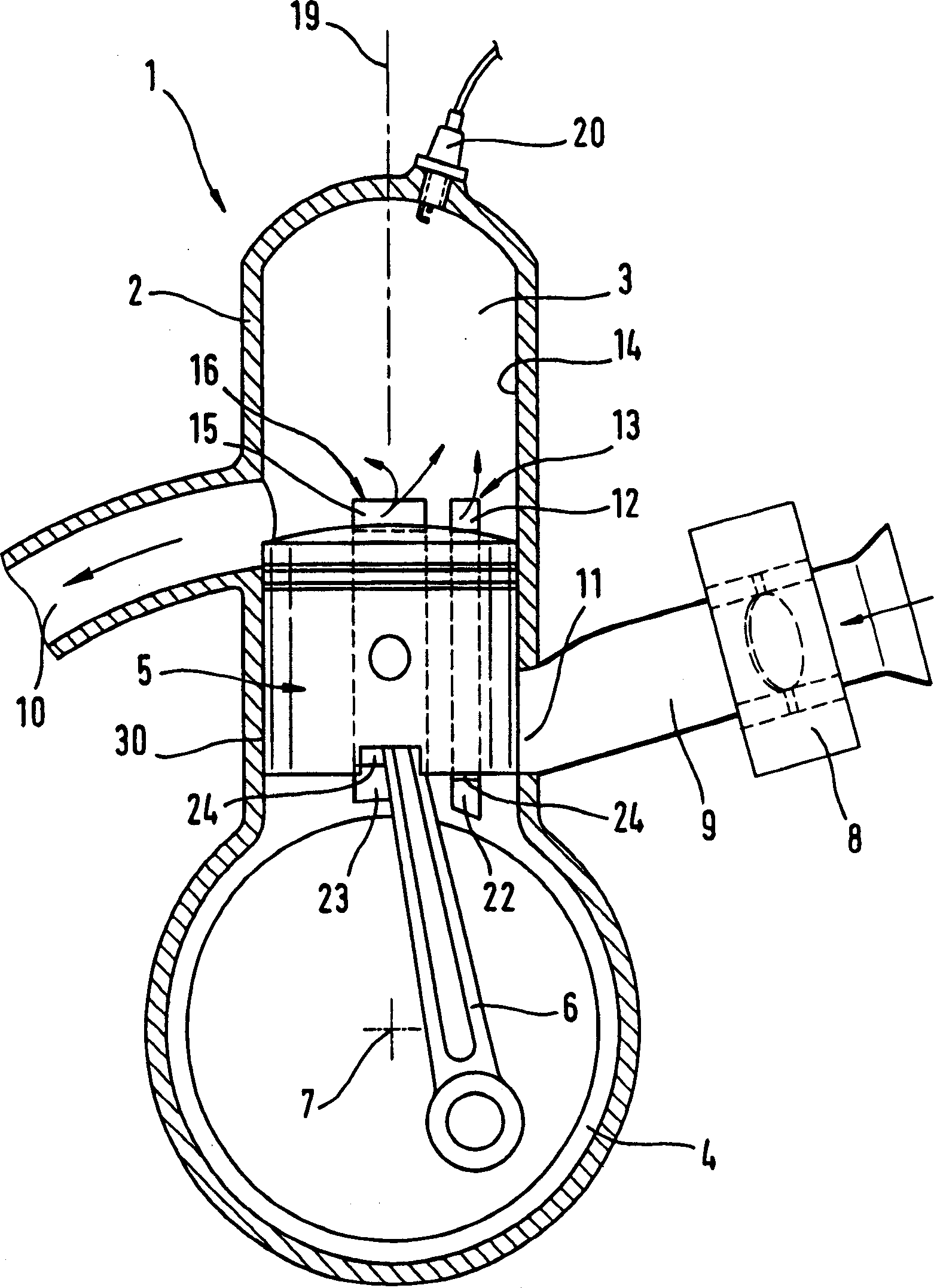 Operation method of two-stroke engine fitted with mixed-gas sunction device