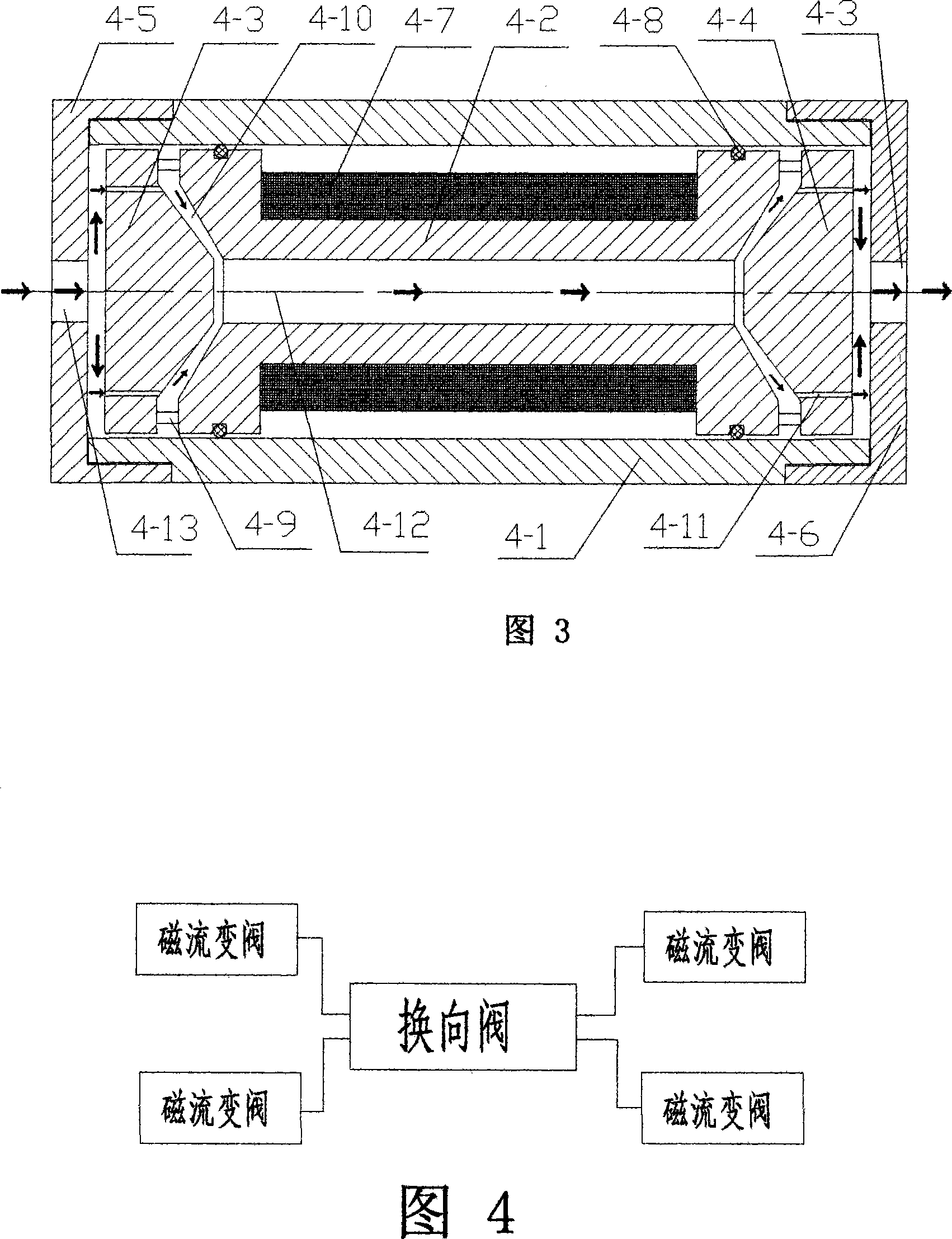 Magnetic rheologic pilot-operated reversing valve for hydraulic support