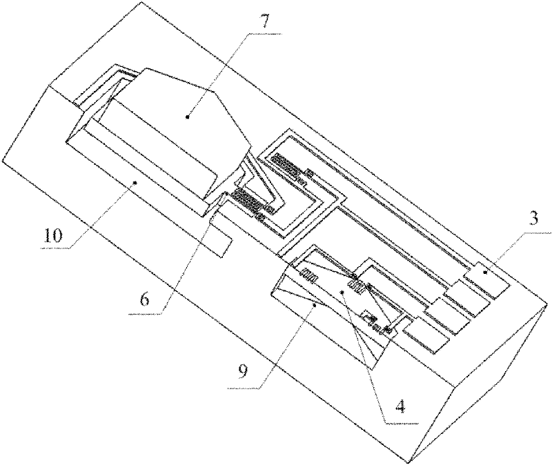 Single silicon chip integrated chip combining acceleration sensor and pressure sensor and manufacturing method of single silicon chip integrated chip