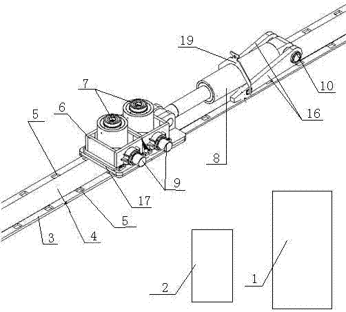 A steel truss girder walking type jacking device