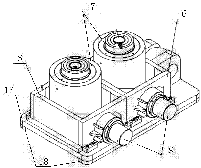 A steel truss girder walking type jacking device