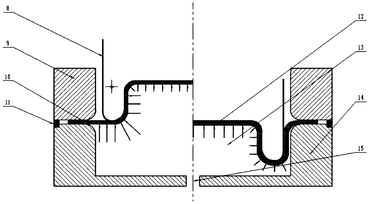 Integral liquid-filling forming method for large annular lip part