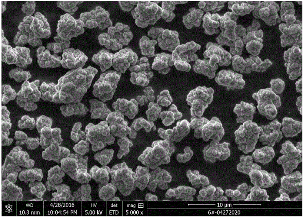 Method for preparing small-particle size large-bulk cobalt carbonate