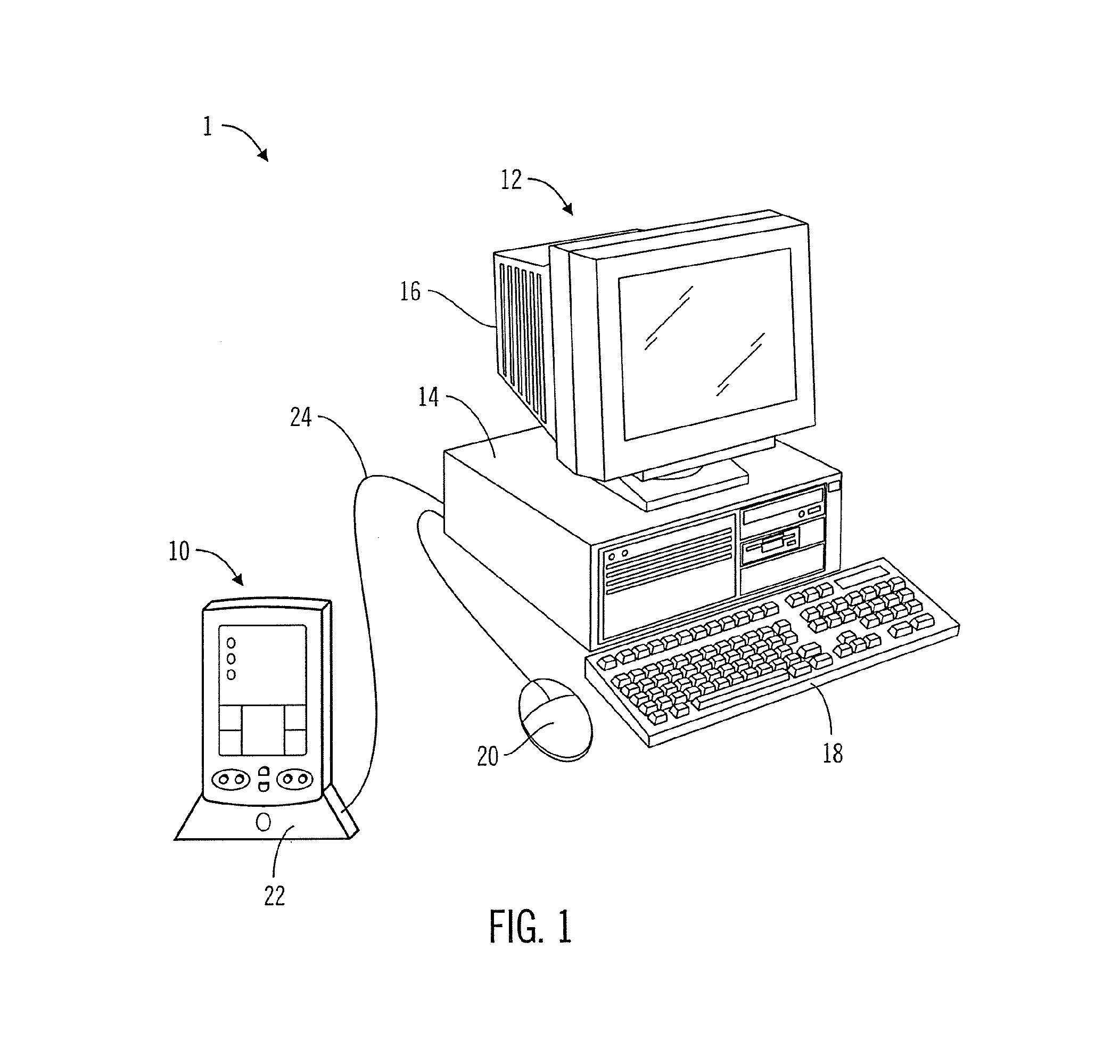 Handheld Personal Data Assistant (PDA) with a Medical Device and Method of Using the Same