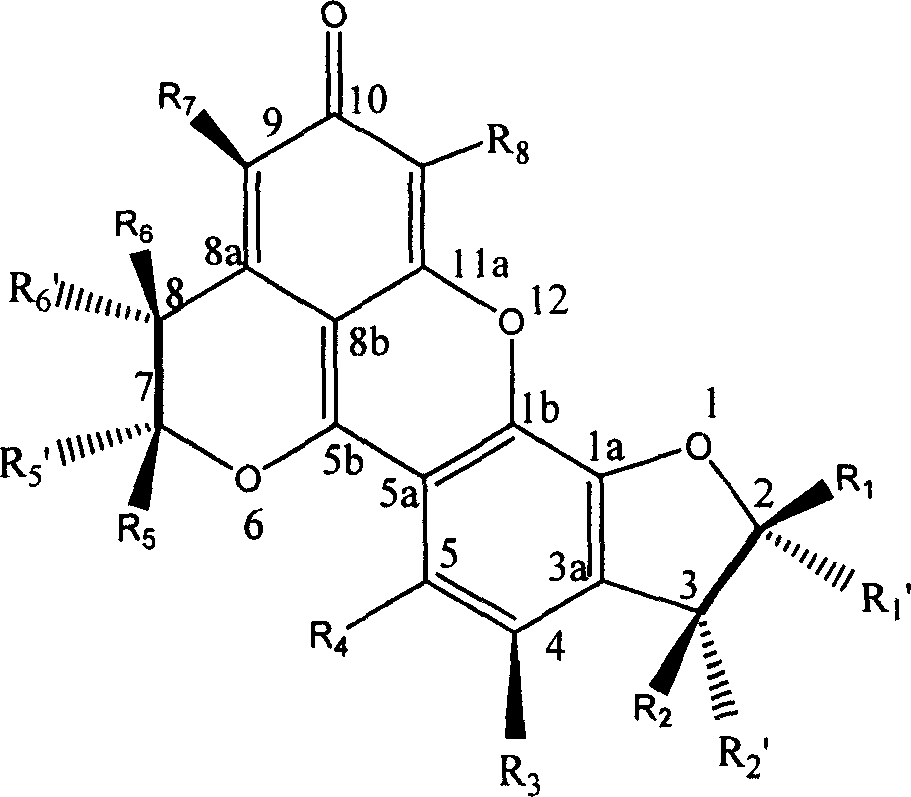Specific penicillium ketone compounds, process for preparing same and use thereof