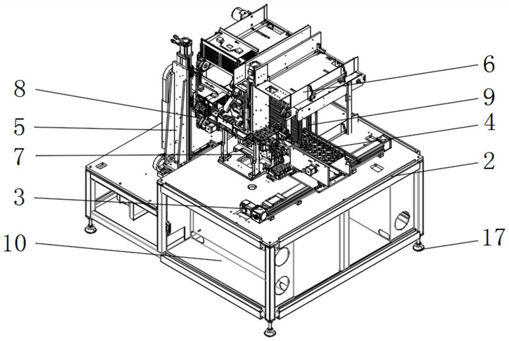 Cover discharging discharging machine