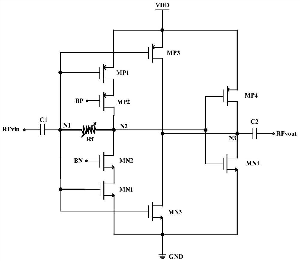 Inductor-free broadband low-noise amplifier