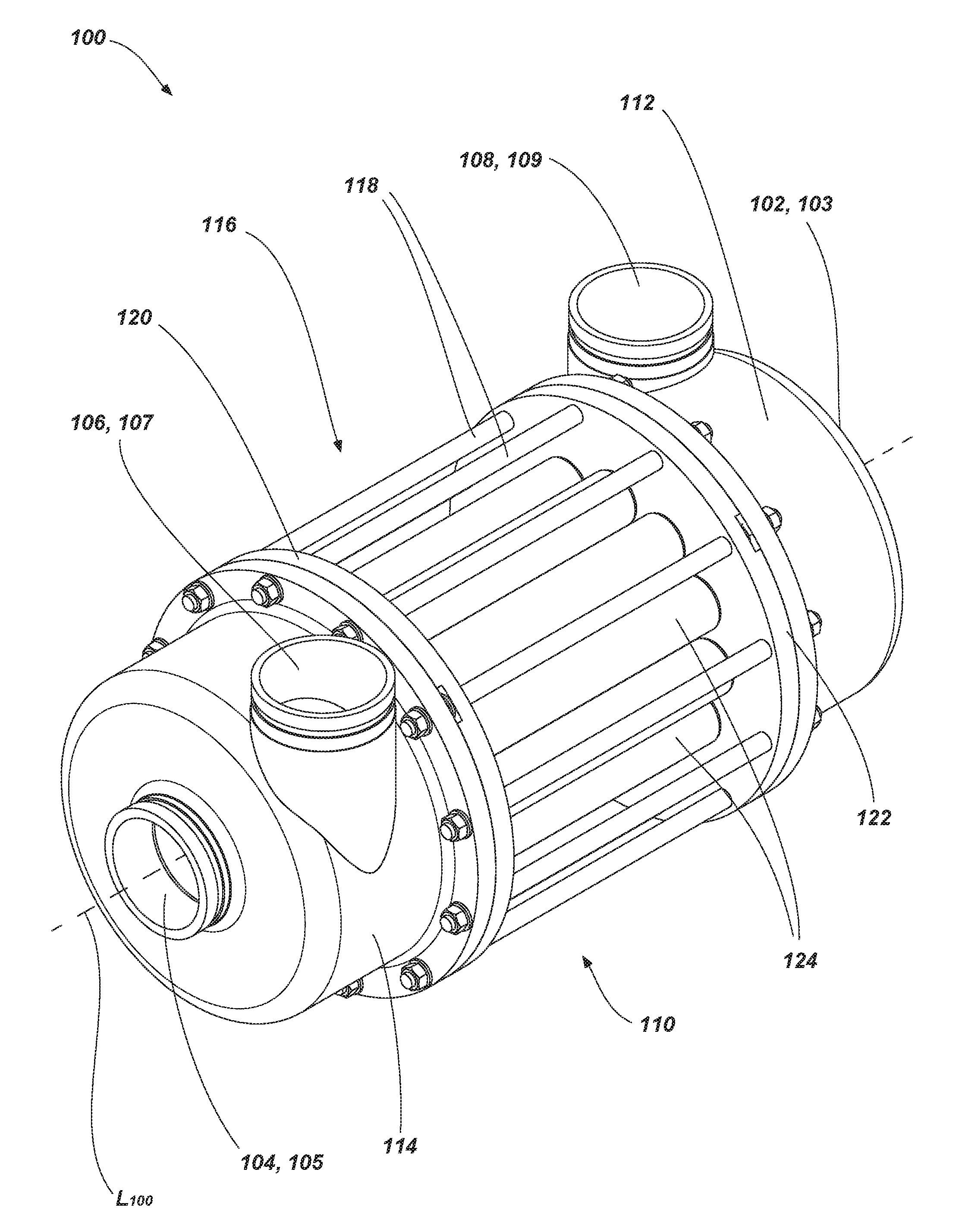 Fluid exchanger devices, pressure exchangers, and related methods