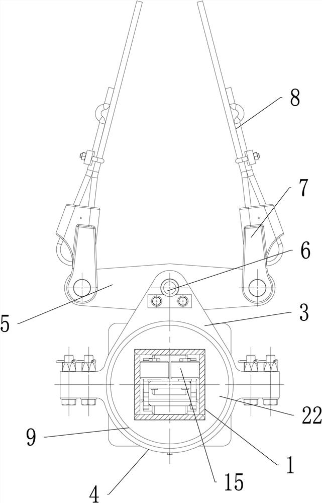 Aerial hanging basket telescopic balance arm and using method thereof