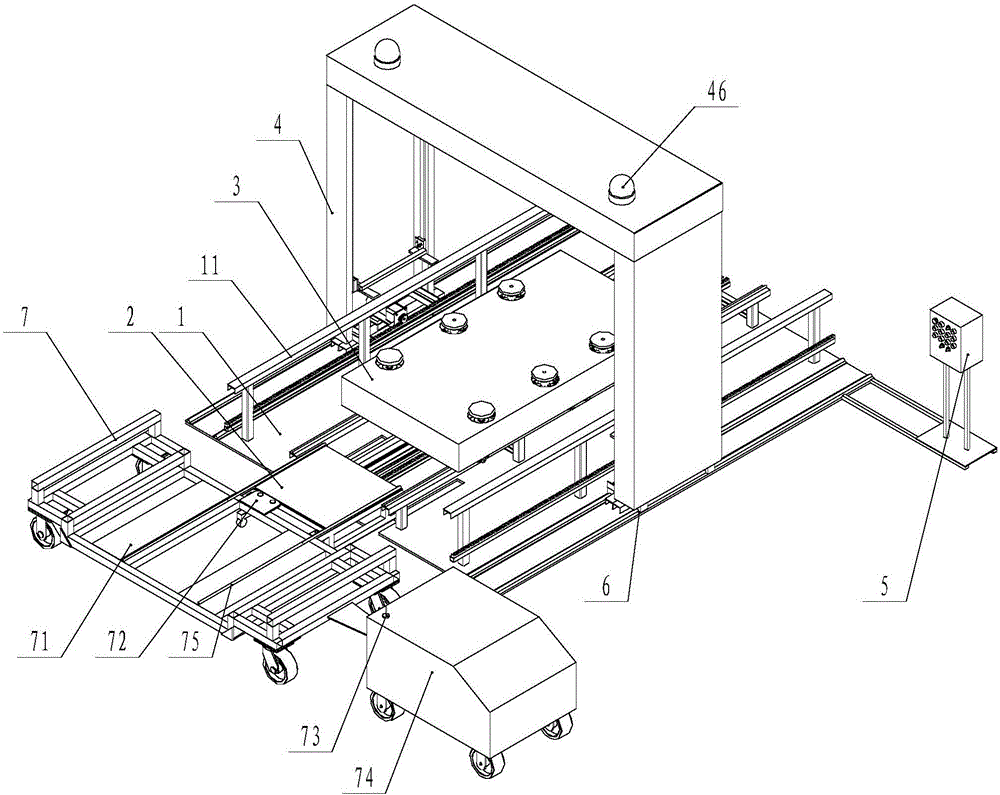 Two-box method automatic butt joint loading and unloading device