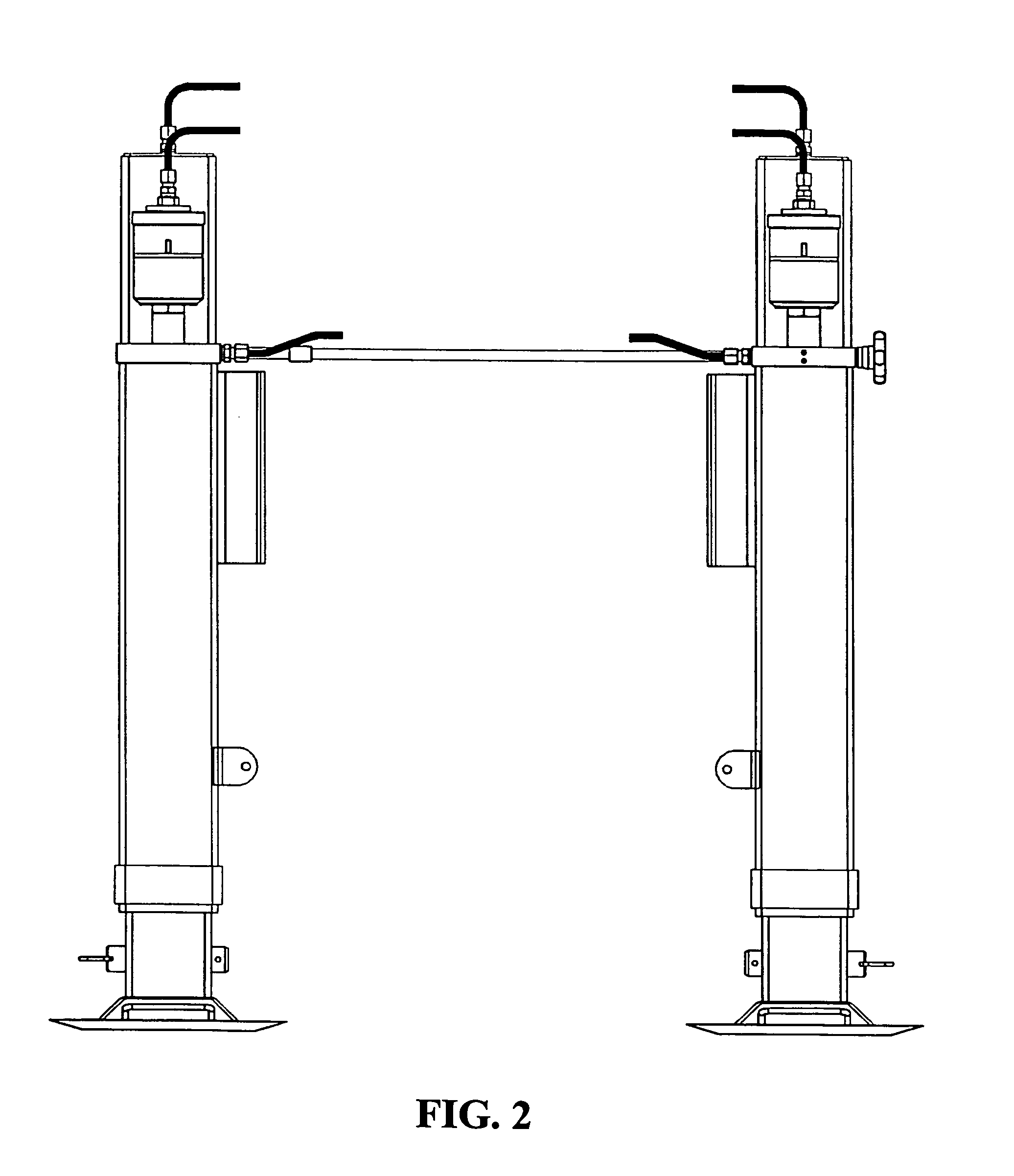 Disposition introduced to hydropneumatic jack