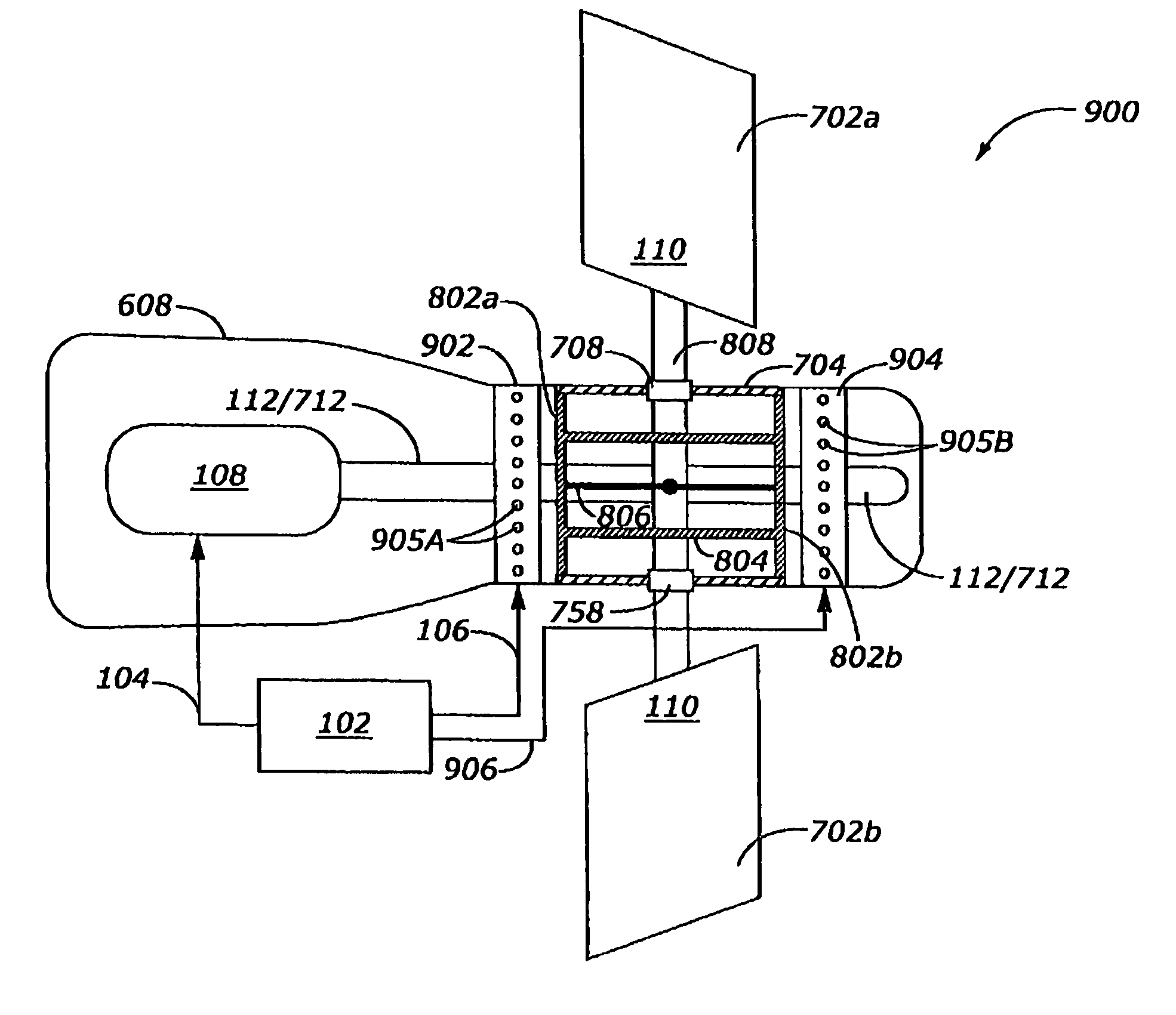 Method and apparatus for magnetic actuation of variable pitch impeller blades