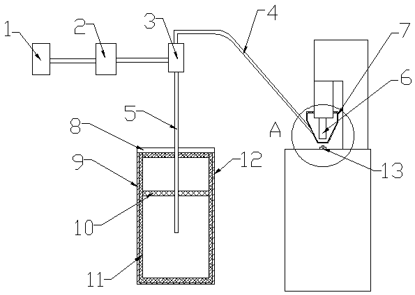 Shock absorber scrap iron automatic adsorption device